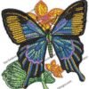 Blue Butterfly Embroidery Design BED49-23