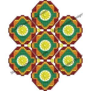 Cushion Flower Embroidery CED18-23