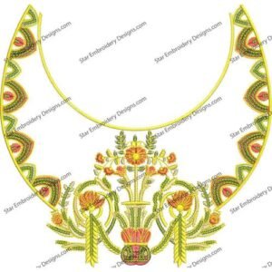 Neckline Embroidery Design NED347-23