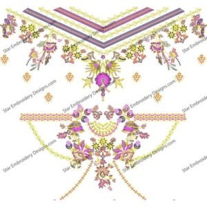 Neck Embroidery Design NED349-23