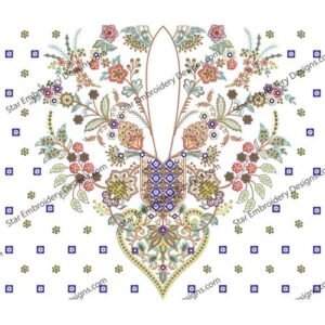 Neckline Embroidery Design NED352-23