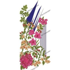 Neck Floral Embroidery NED356-23