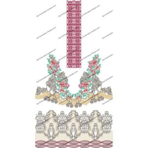 Neck Embroidery Design NED378-23