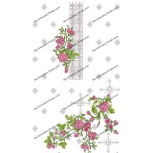 Neck Floral Embroidery NED379-23