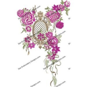 Neck Floral Embroidery NED382-23