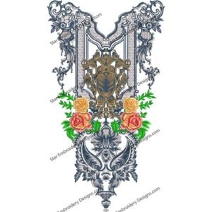 Neck Embroidery Design NED398-23