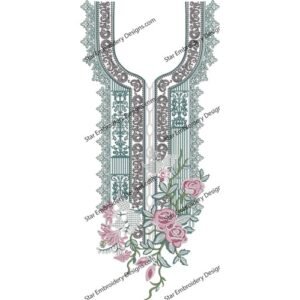 Neck Floral Embroidery NED403-23