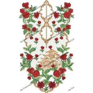 Neck Floral Embroidery NED404-23