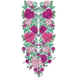 Floral Embroidery Design NED415-23