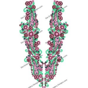Neck Embroidery Design NED425-23