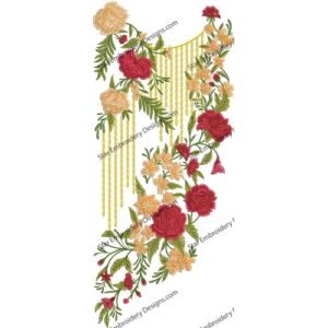 Neck Gala Flower Embroidery NED433-23