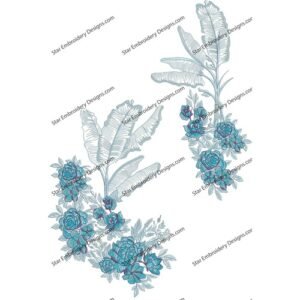 Neck Floral Embroidery NED441-23