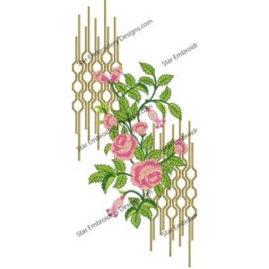 Neck Gala Flower Embroidery NED442-23