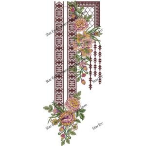 Neck Gala Flower Embroidery NED445-23
