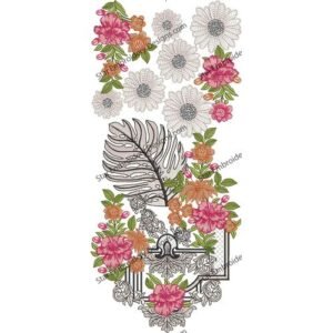 Neck Floral Embroidery NED447-23