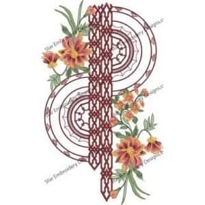Neck Floral Embroidery NED459-23