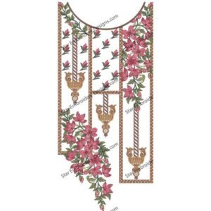 Neck Floral Embroidery NED463-23