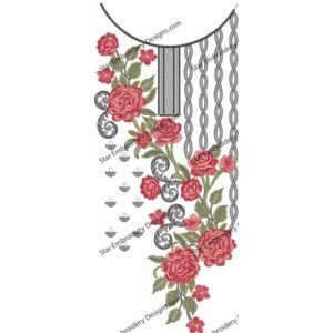 Neck Gala Flower Embroidery NED464-23