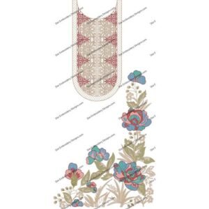 Neckline Embroidery Design NED471-23
