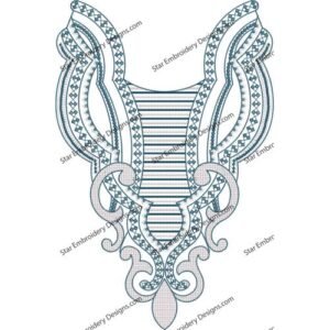 Neckline Embroidery Design NED486-23