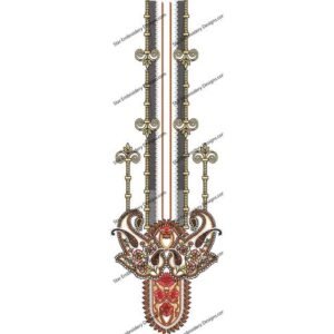 Neck Embroidery Design NED489-23