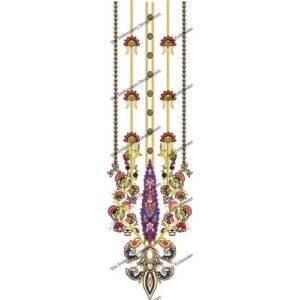 Neckline Embroidery Design NED494-23