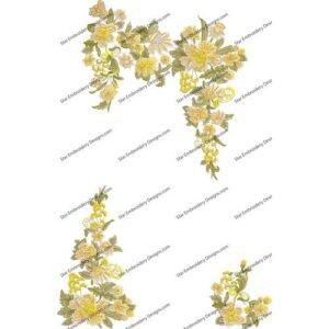 Neck Flower Embroidery NED498-23