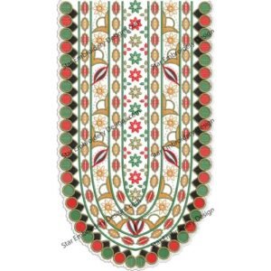 U Neck Embroidery Design NED499-23