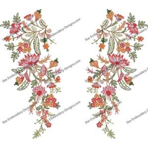 Flower Neck Embroidery NED773-24