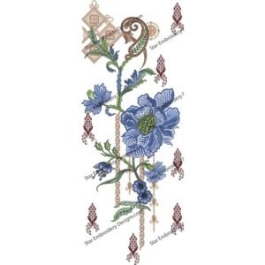 Flower Neck Embroidery NED779-24