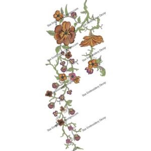 Floral Embroidery Design NED781-24