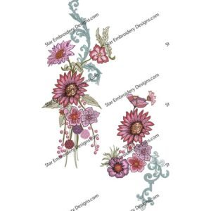 Neck Flower Embroidery NED792-24