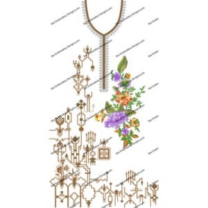 Neck Embroidery Design NED804-24