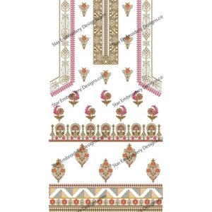 Neck Dress Embroidery NED807-24