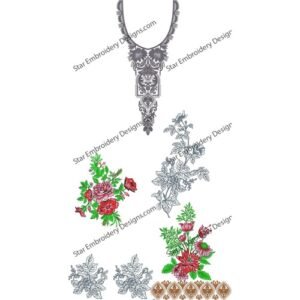 Neck Embroidery Design NED809-24