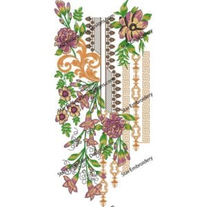 Neck Floral Embroidery NED814-24