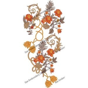 Flower Neck Embroidery NED846-24