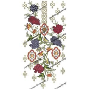 Flower Neck Embroidery NED888-24