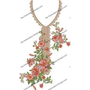 Neck Floral Embroidery NED907-24
