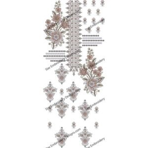 Neck Floral Embroidery NED576-24