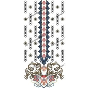 Neck Embroidery Flower Design  NED628-24