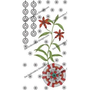 Gala Embroidery Floral Design NED633-24
