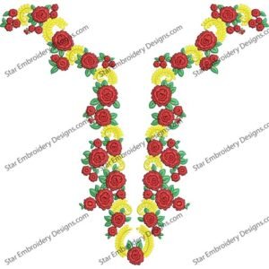 Neck Floral Embroidery NED660-24