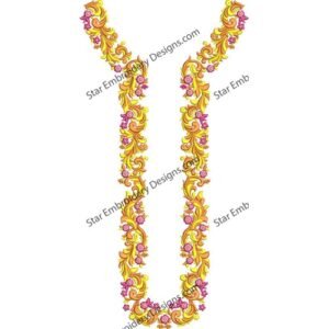 Neckline Embroidery Design 661-24