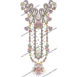Neck Floral Embroidery NED675-24
