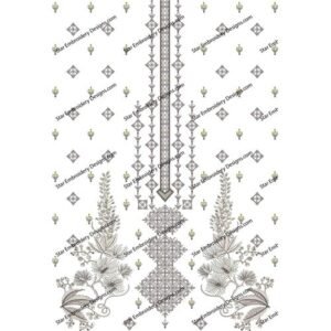 Neckline Embroidery Design NED740-24