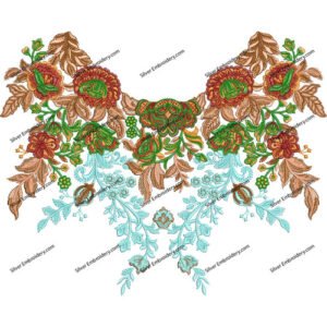 Flower Neck Embroidery NED1078-24