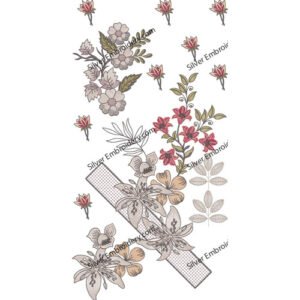 Flower Neck Embroidery NED1112-24
