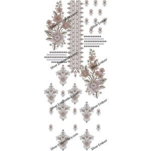 Flower Neck Embroidery NED1114-24