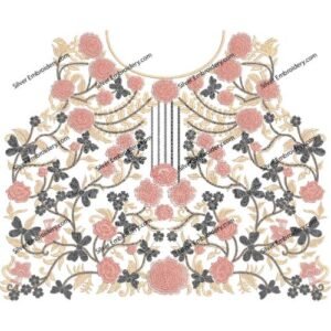 Flower Neck Embroidery NED1194-24